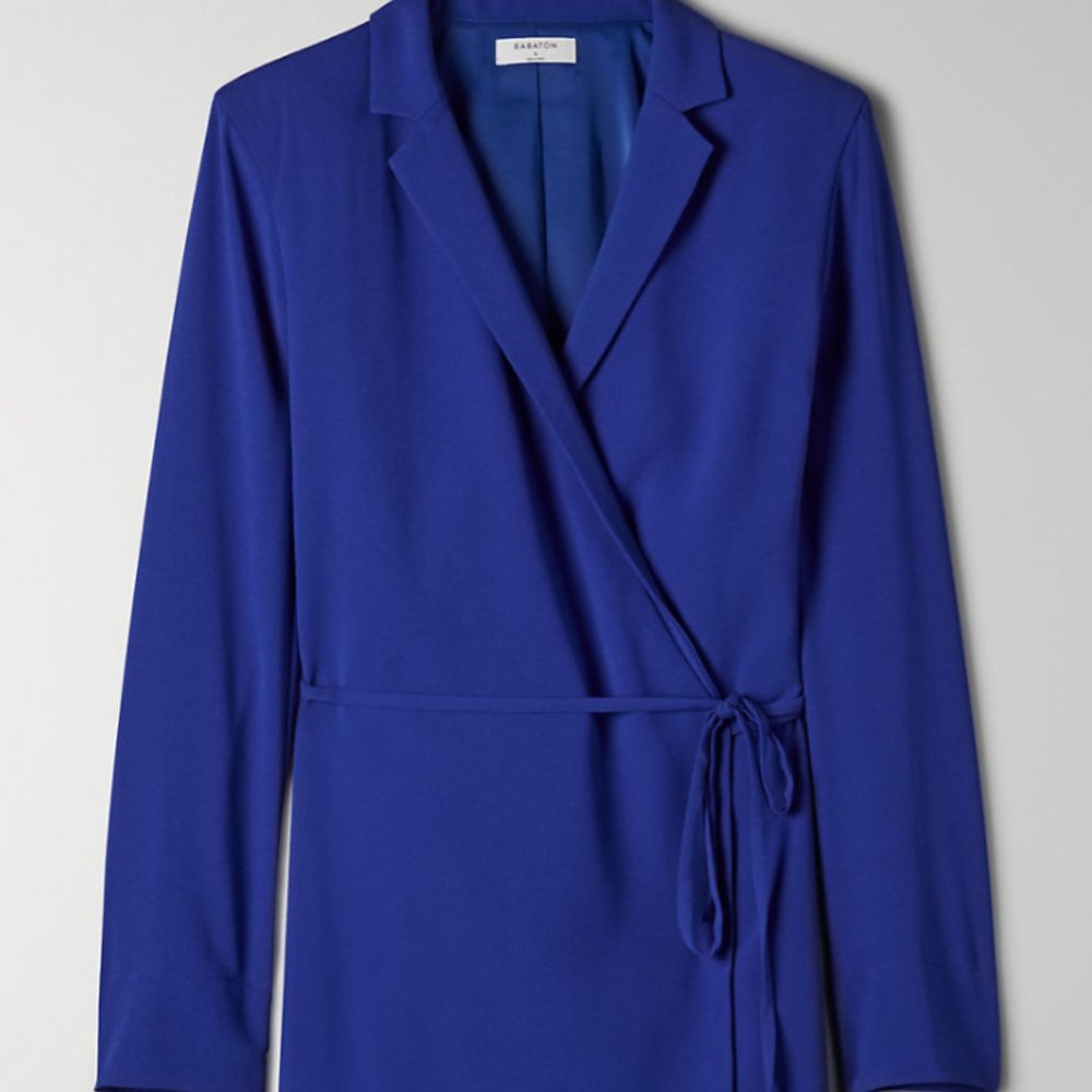 Babaton Raine Dress Satin wrap mini dress